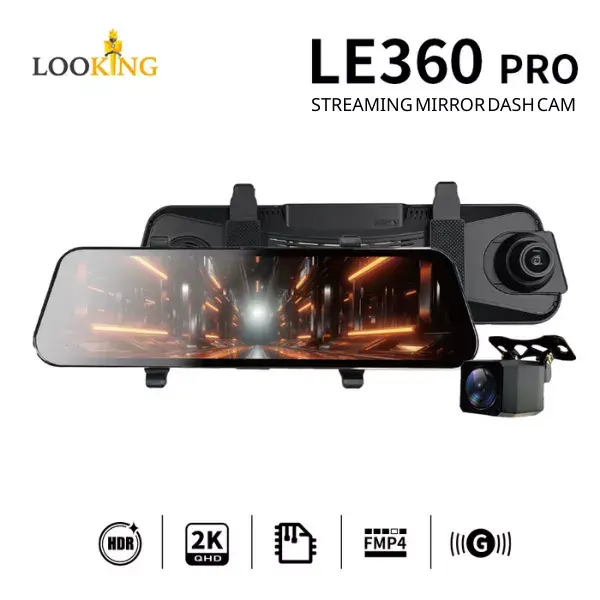 LE360PRO Streaming Mirror Dashcam